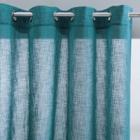 Занавеска С эффектом льна с люверсами Nyong 250 x 140 см синий LA REDOUTE INTERIEURS  фото, kupilegko.ru